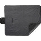Heathered Picnic Blanket in Recycled PET, 50 x 60 Inches - Charcoal - Front 2