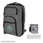 Heathered RFID Laptop Backpack and Briefcase Embroidery - Colorbrite