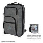 Heathered RFID Laptop Backpack and Briefcase Embroidery - Embroidery