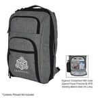 Heathered RFID Laptop Backpack and Briefcase Embroidery - Silk Screen