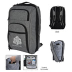 Heathered RFID Laptop Backpack and Briefcase