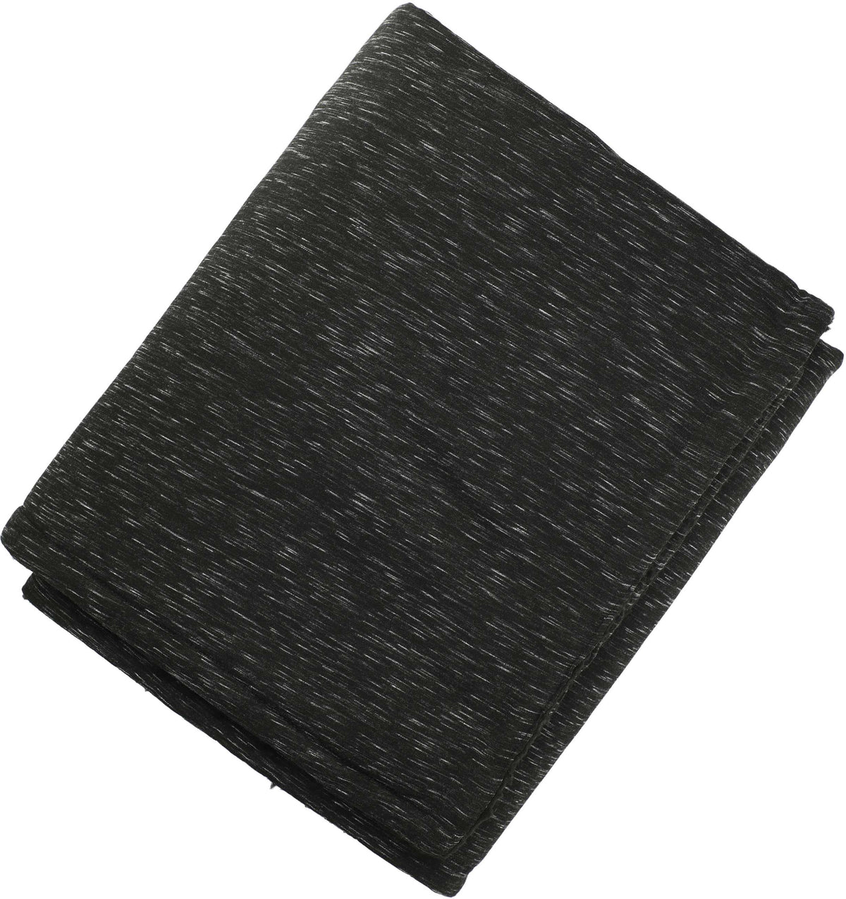 Heathered Sherpa Blanket, Black Full Color - Black - Front 3