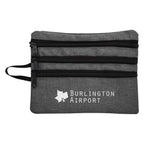 Heathered Travel Bag for Tech Accessories - Gray - Silk Screen