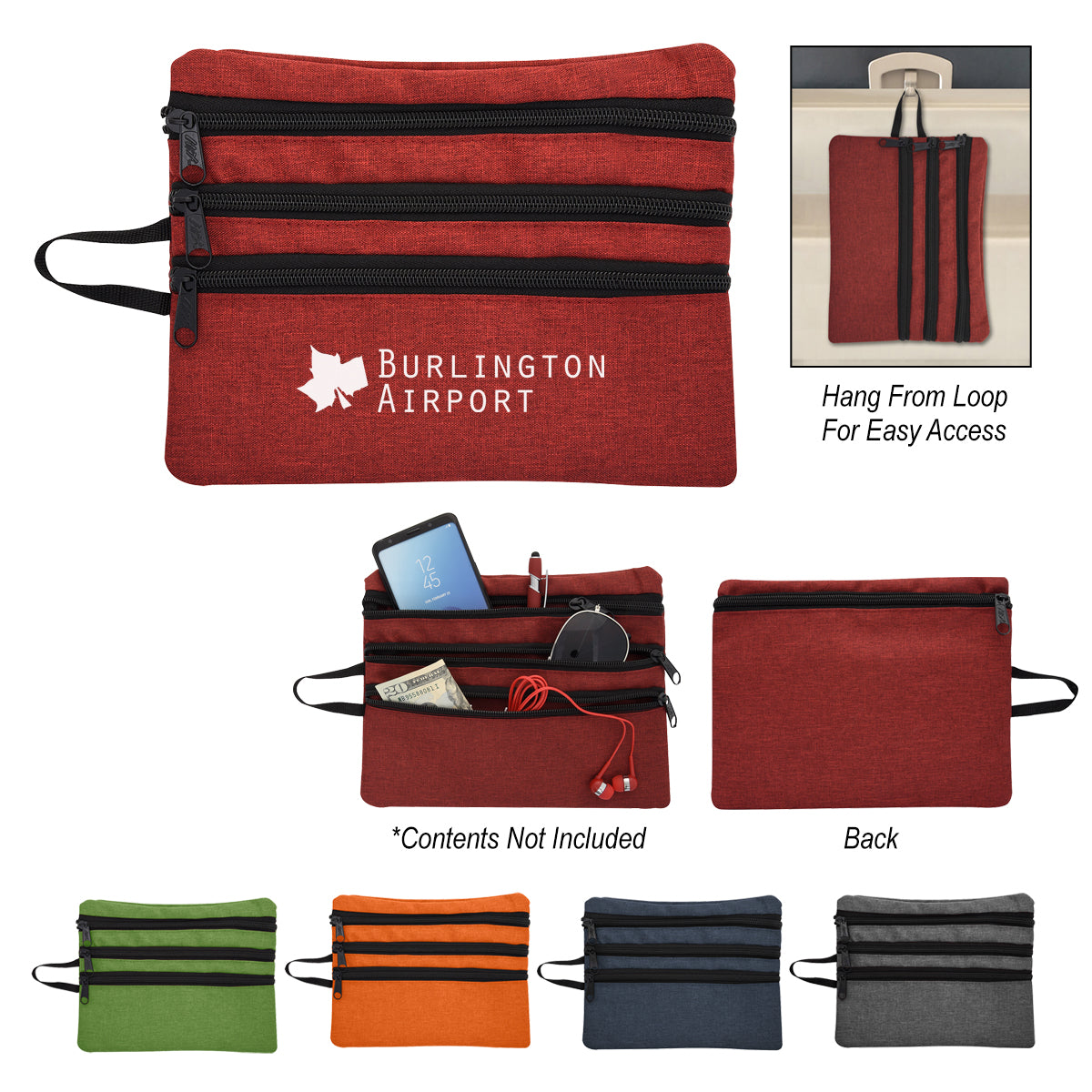 Heathered Travel Bag for Tech Accessories