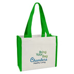 Heavy Cotton Canvas Tote Bag, 12 oz - Lime Green - Embroidery