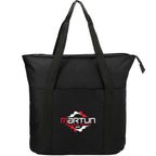 Heavy Duty Convention Tote with Zip Top - Black - Front