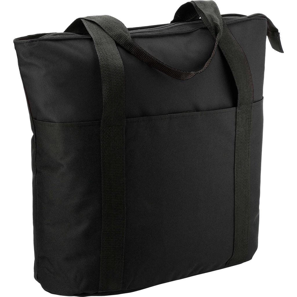 Heavy Duty Convention Tote with Zip Top - Black - Right Angle 2