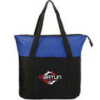 Heavy Duty Convention Tote with Zip Top - Blue - Front
