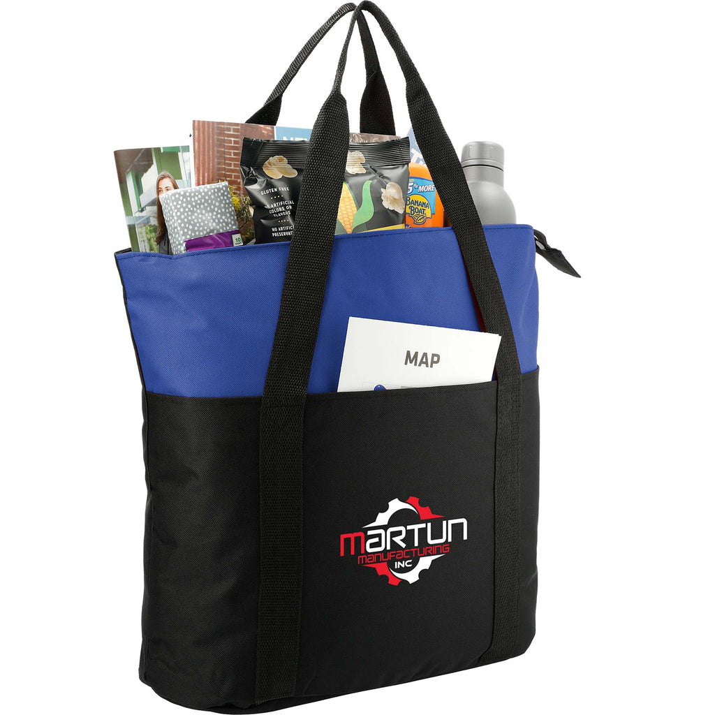 Heavy Duty Convention Tote with Zip Top - Blue - Photo
