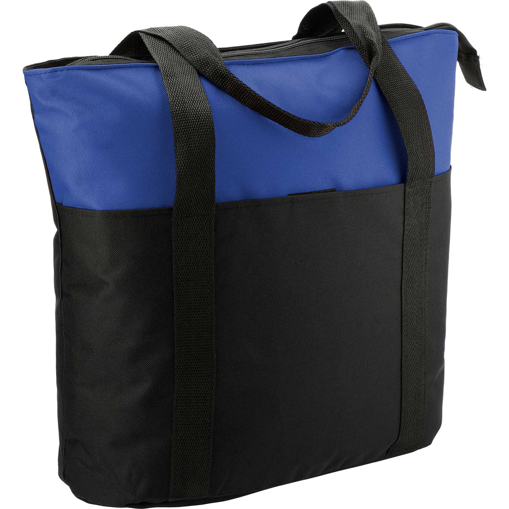 Heavy Duty Convention Tote with Zip Top - Blue - Right Angle 2