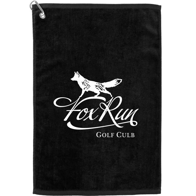 Heavyweight Cotton Terry Golf Towel with Carabiner, 16 x 25 Inches