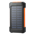 Helio Solar Power Bank with Flashlight, 5,000 mAh Full Color - Black - Left Angle
