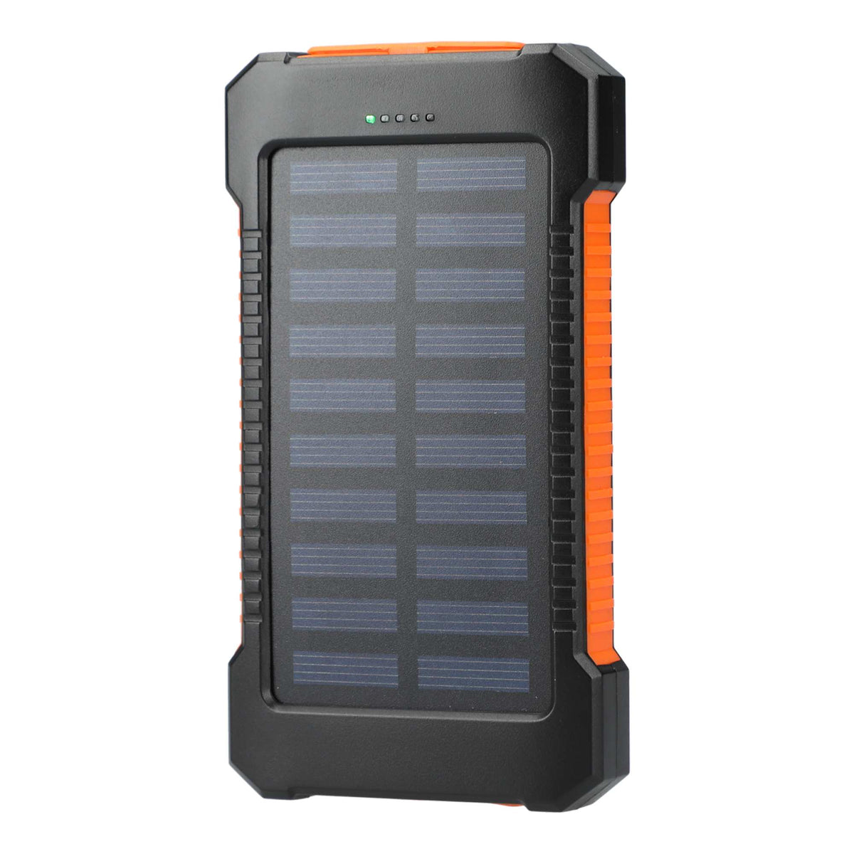 Helio Solar Power Bank with Flashlight, 5,000 mAh Full Color - Black - Left Angle