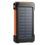 Helio Solar Power Bank with Flashlight, 5,000 mAh Full Color - Black - Right Angle