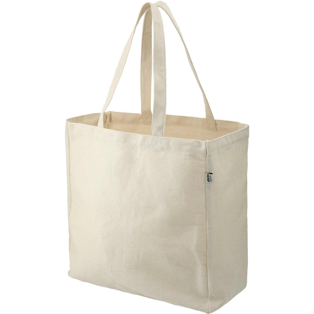 Hemp and Organic Cotton Carry-All Tote - Natural - Left Angle 2