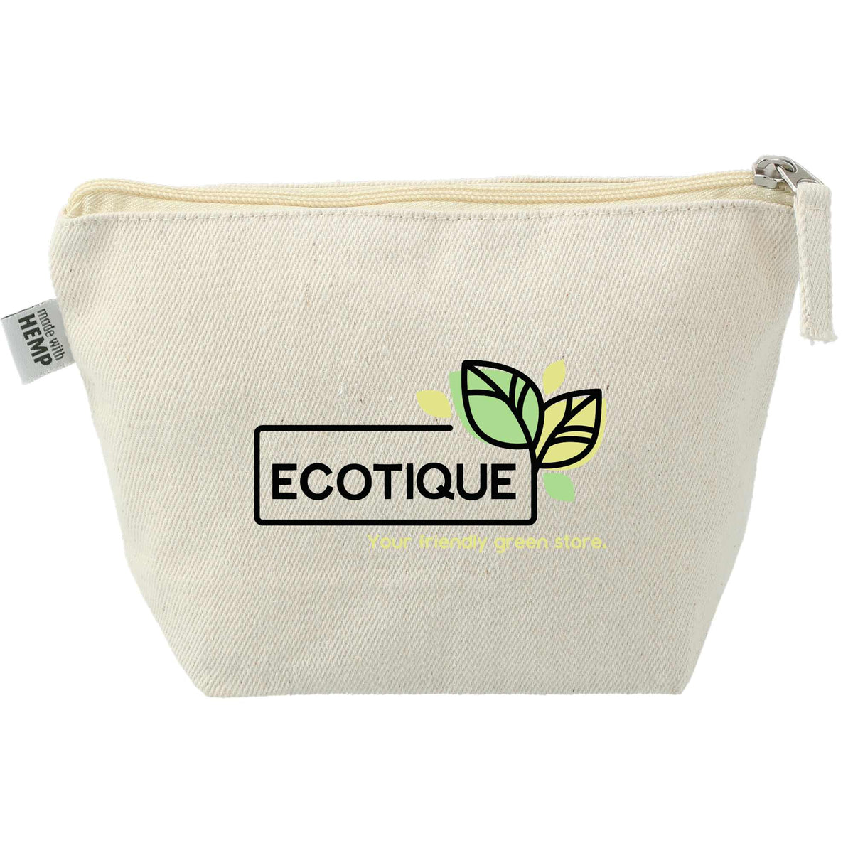 Hemp Cotton Pouch, 11 oz Transfer - Natural - Front