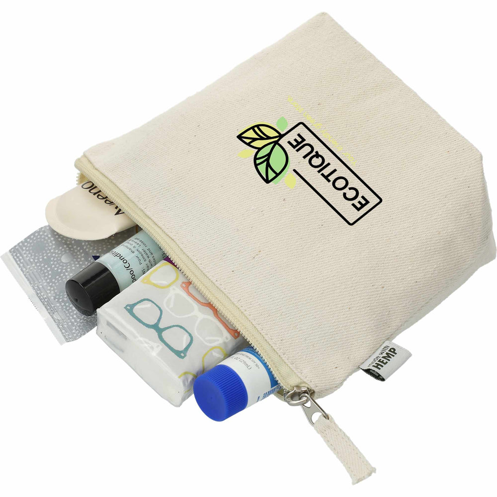 Hemp Cotton Pouch, 11 oz Transfer - Natural - Left Angle 2