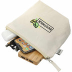 Hemp Cotton Pouch, 11 oz Transfer - Natural - Left Angle 3