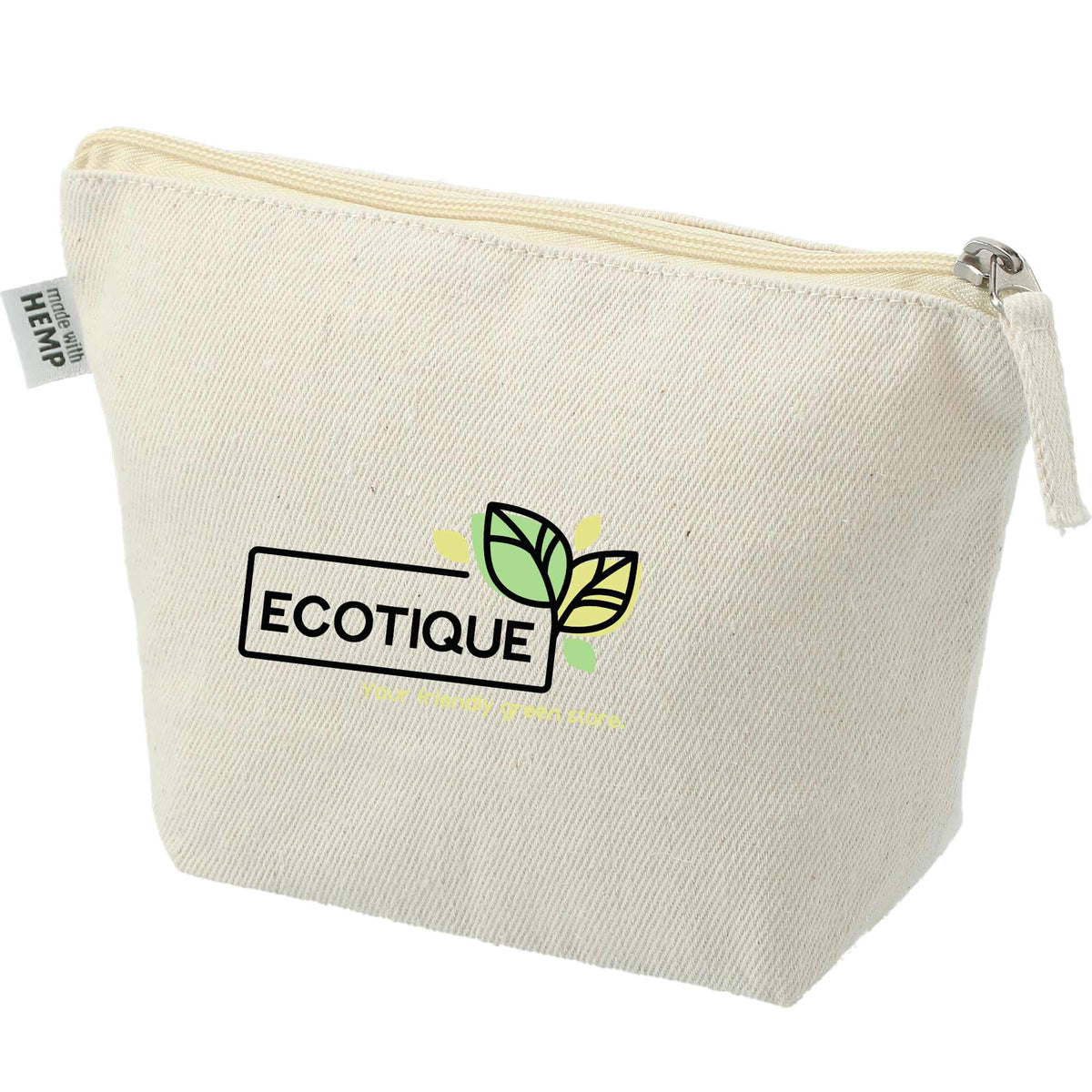 Hemp Cotton Pouch, 11 oz Transfer - Natural - Left Angle