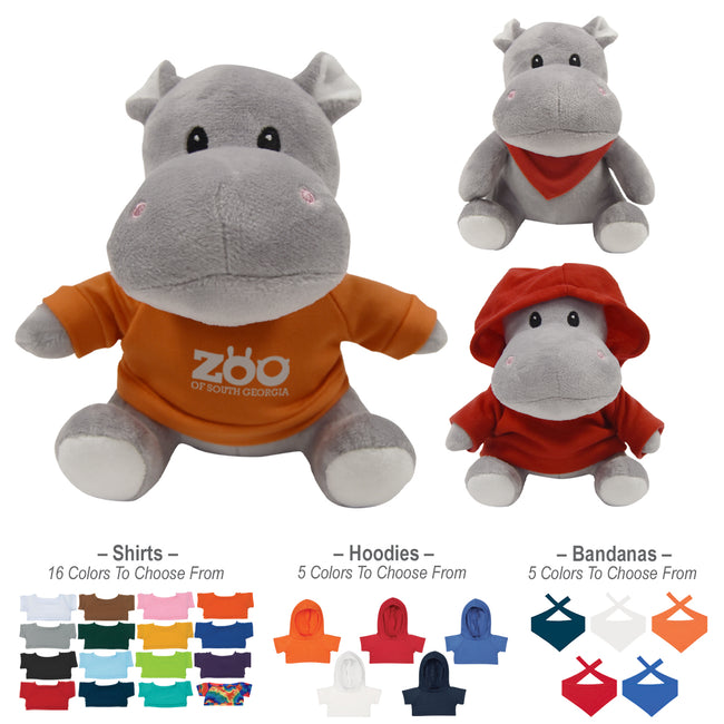 Herbie Hippo Plush Toy, 6 Inch