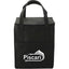 Hercules Flat Top Insulated Grocery Tote, 22 lb Capacity - Black - Front