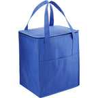 Hercules Flat Top Insulated Grocery Tote, 22 lb Capacity - Royal - Right Angle 3