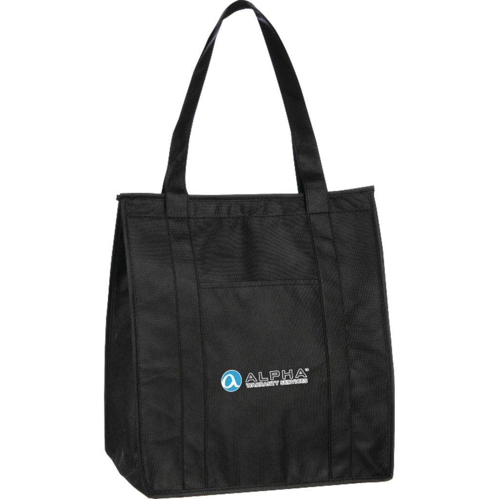 Hercules Insulated Grocery Tote with Heat-Sealed Lining - Black - Photo 2