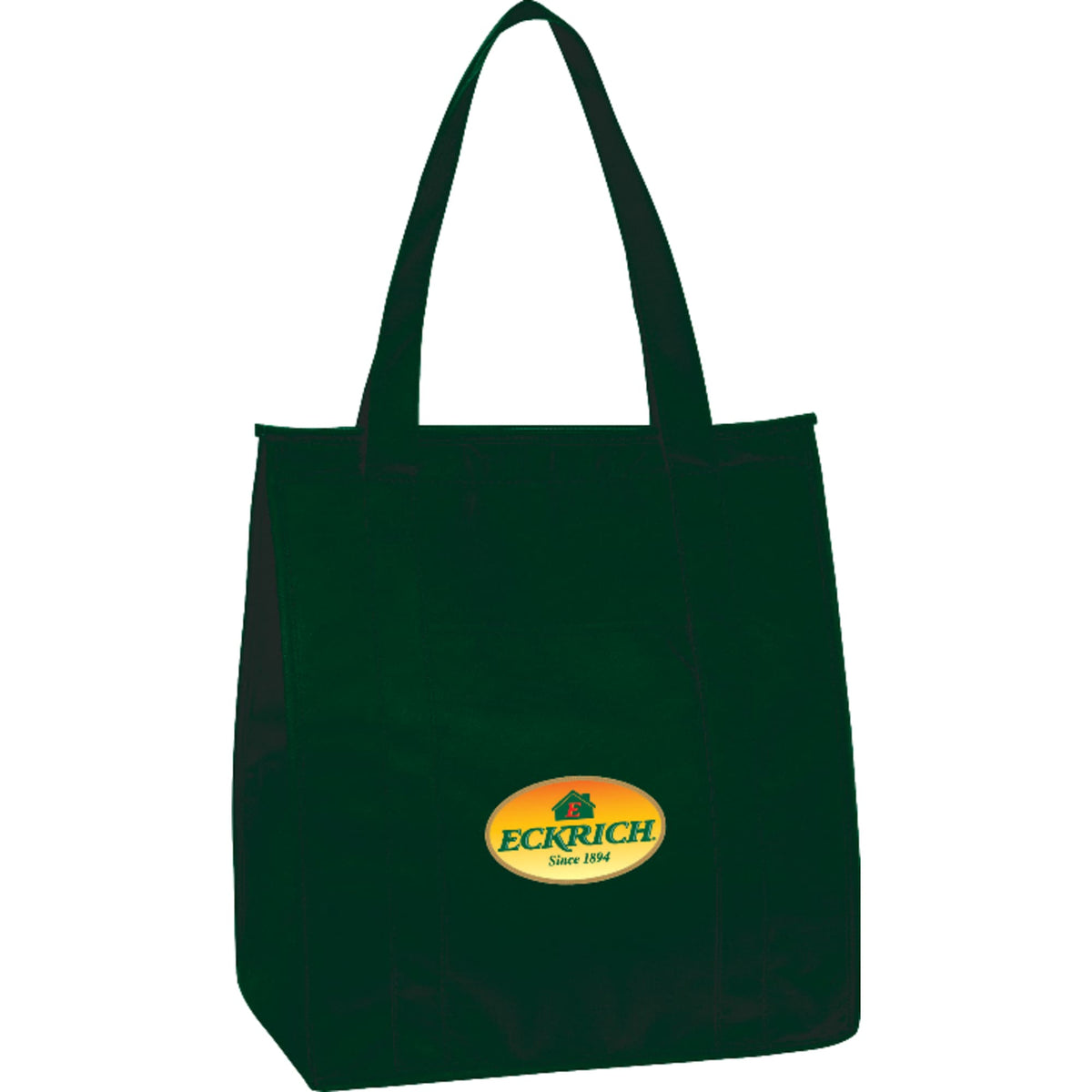 Hercules Insulated Grocery Tote with Heat-Sealed Lining Full Color - Hunter Green - Front