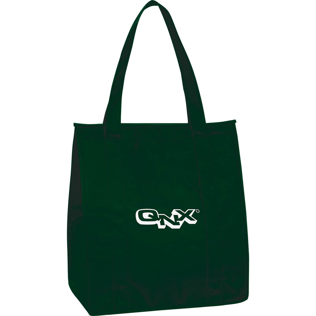 Hercules Insulated Grocery Tote with Heat-Sealed Lining Full Color - Hunter Green - Photo 2
