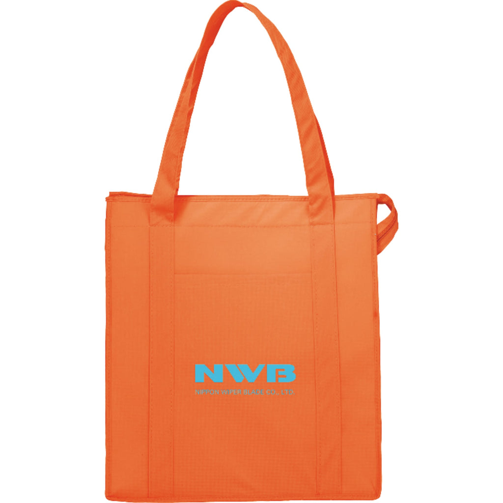 Hercules Insulated Grocery Tote with Heat-Sealed Lining - Orange - Photo 3