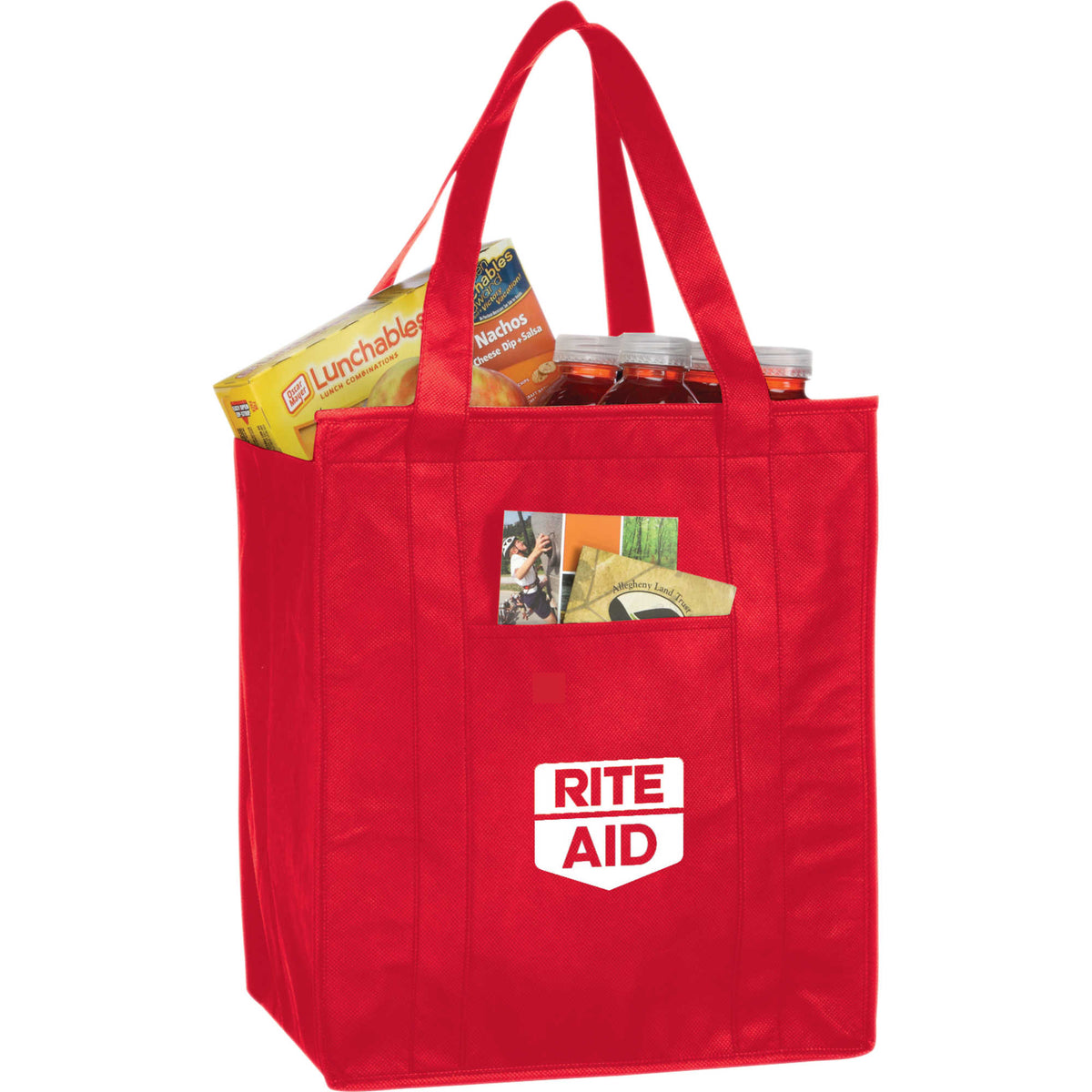 Hercules Insulated Grocery Tote with Heat-Sealed Lining - RED - Photo
