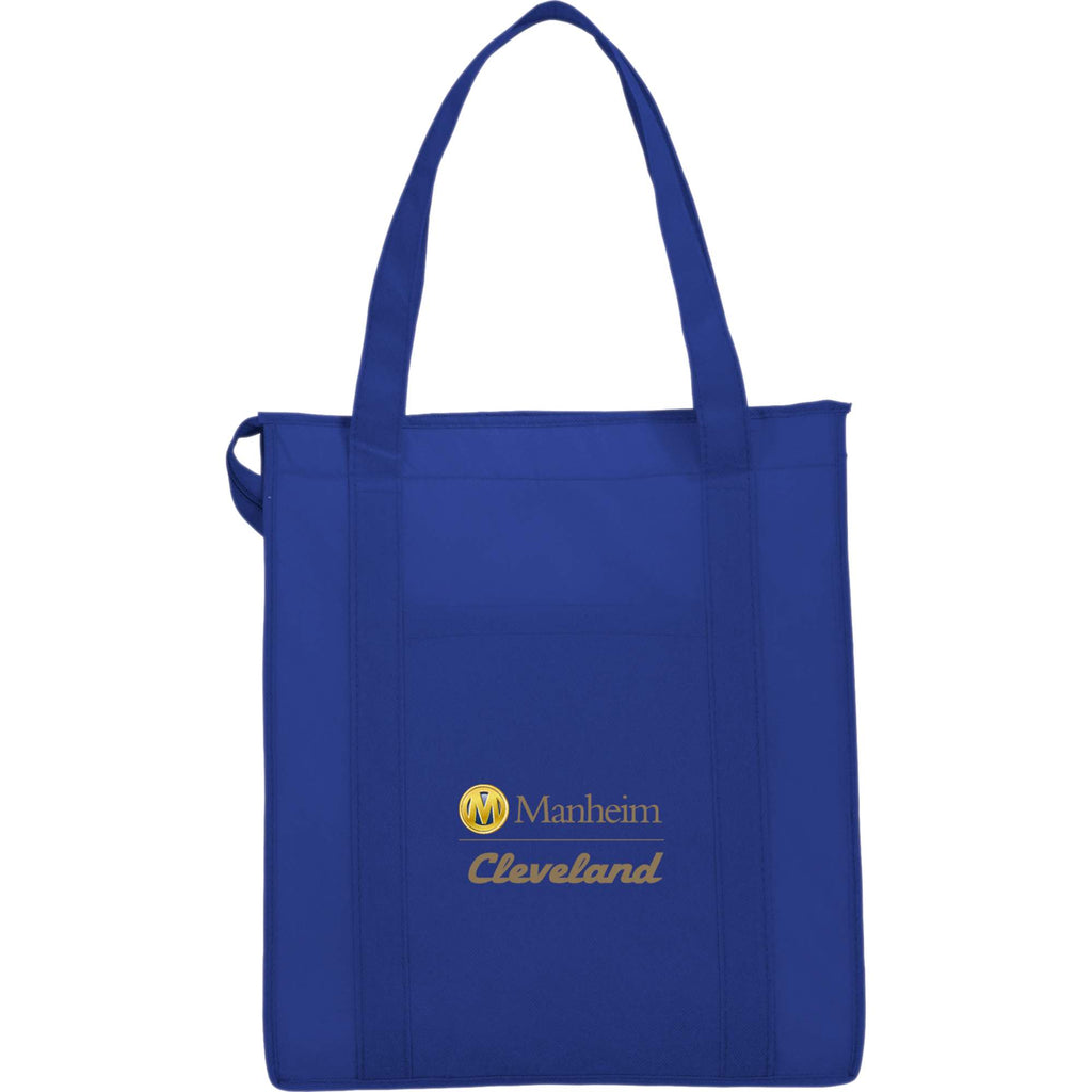 Hercules Insulated Grocery Tote with Heat-Sealed Lining - Royal Blue - Front
