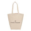 Herringbone Canvas Grocery Tote with Bottom Board, 7 oz - Natural - Front