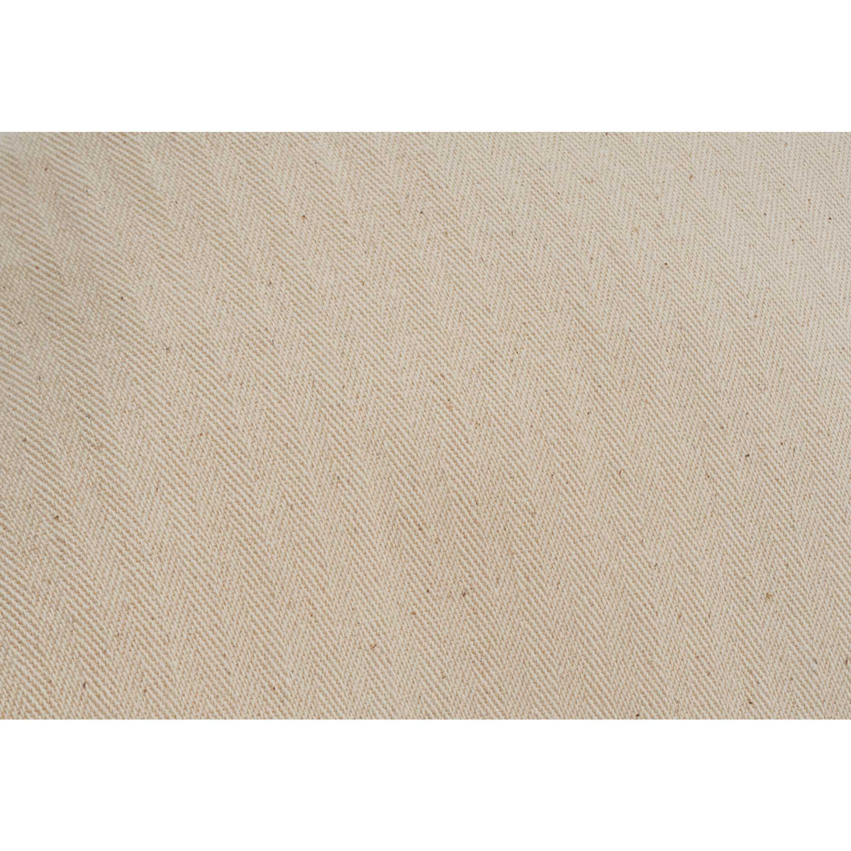 Herringbone Canvas Grocery Tote with Bottom Board, 7 oz Transfer - Natural - Photo 3