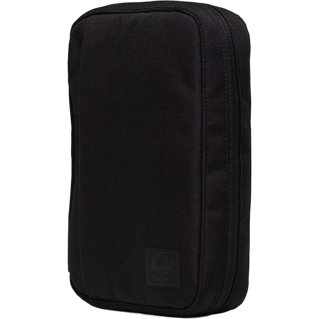 Herschel Burrard Tech Organizer in Recycled Polyester Embroidery - Black - Front 2