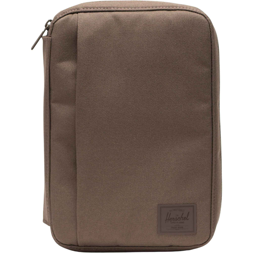 Herschel Burrard Tech Organizer in Recycled Polyester Embroidery - Light Brown - Front