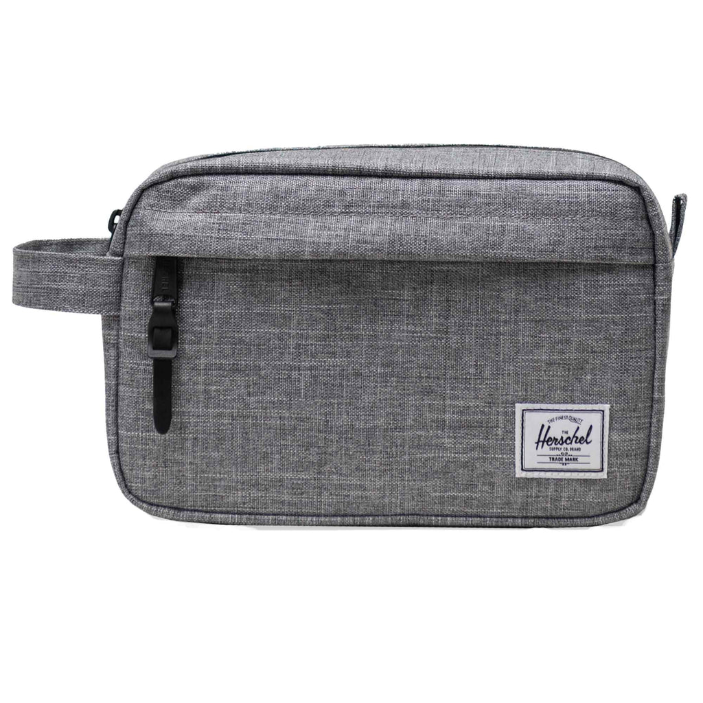 Herschel Chapter Travel Kit, Recycled Embroidery - Raven Crosshatch - Front
