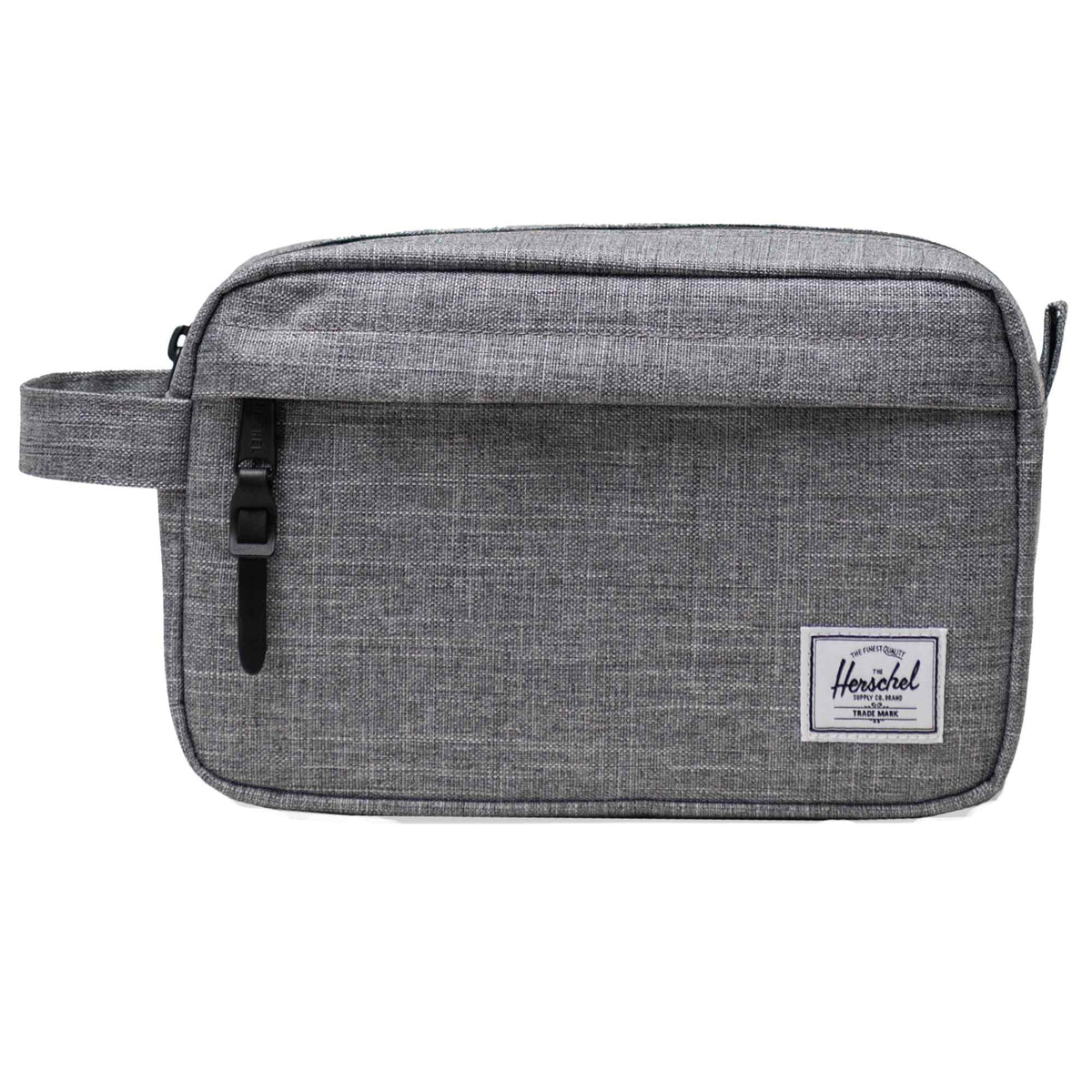 Herschel Chapter Travel Kit, Recycled Embroidery - Raven Crosshatch - Front