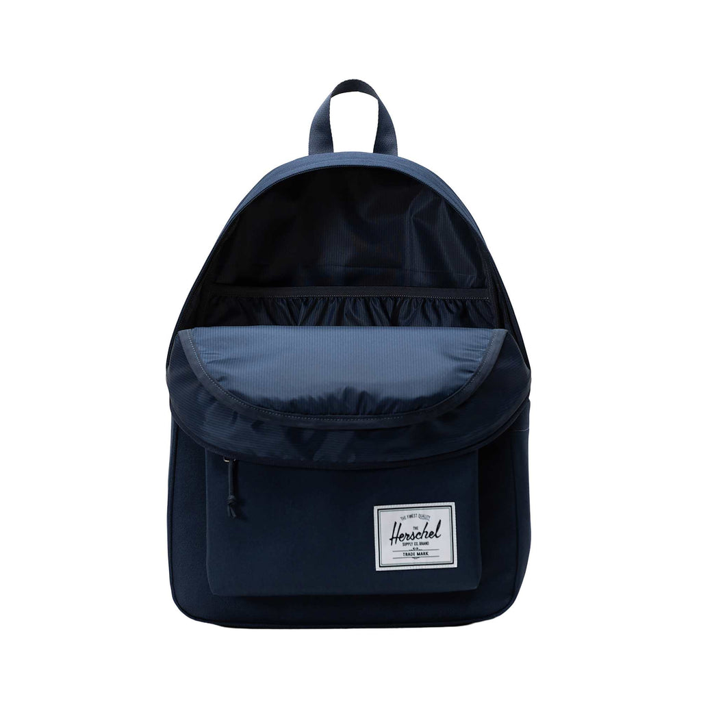 Herschel Classic Backpack in Recycled Polyester, 14 Inch - Navy - Alternate Front