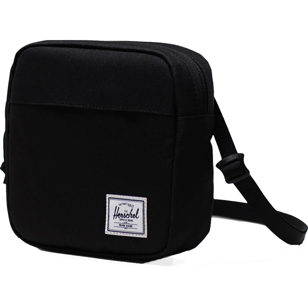 Herschel Classic Crossbody Bag in Recycled Fabric Transfer - Black - Back Left Angle 2