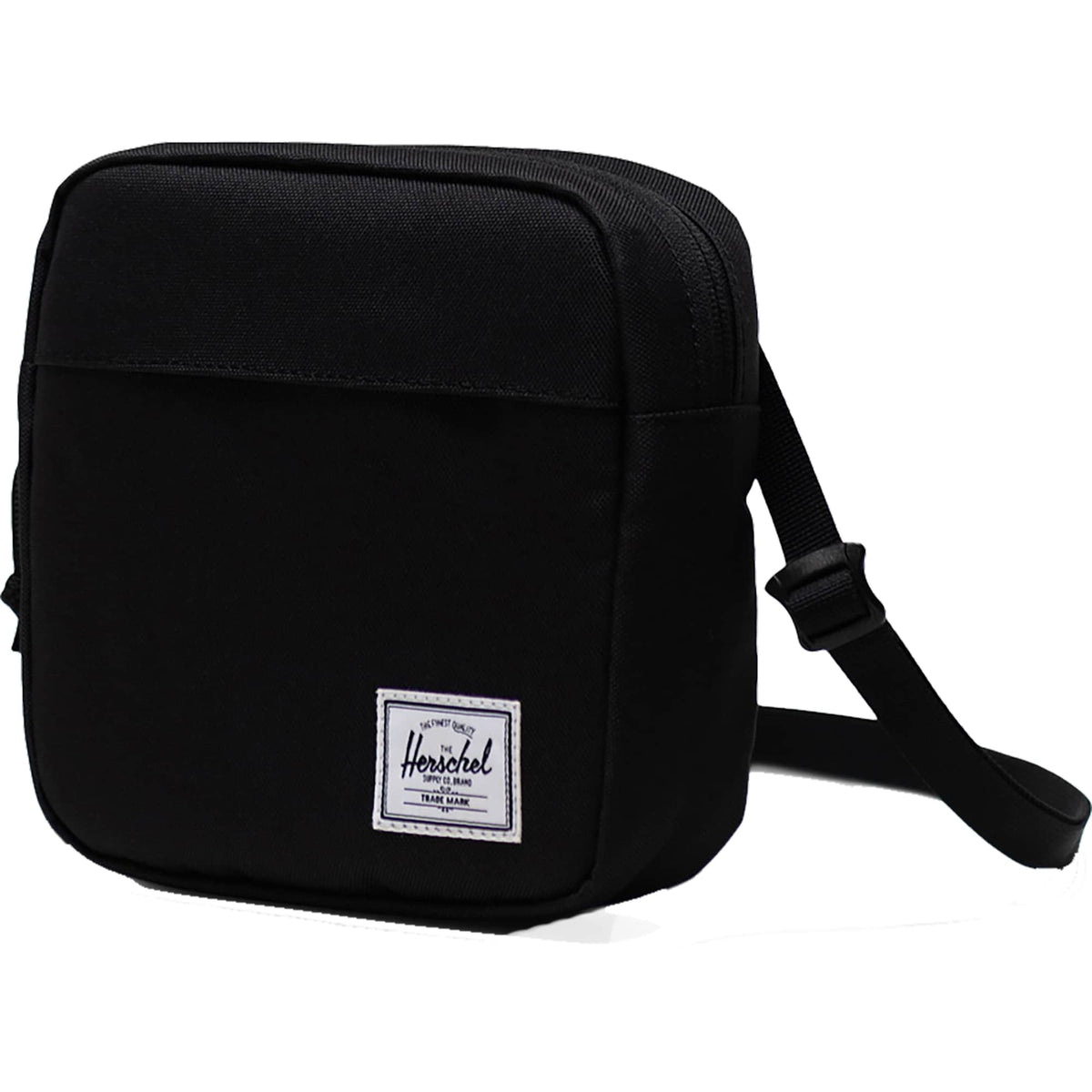 Herschel Classic Crossbody Bag in Recycled Fabric Transfer - Black - Back Left Angle 2