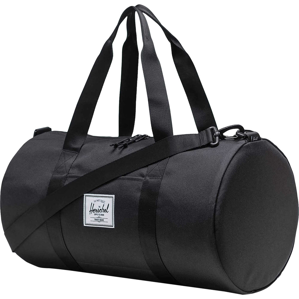 Herschel Classic Gym Bag in Recycled Polyester Transfer - Black - Left Angle