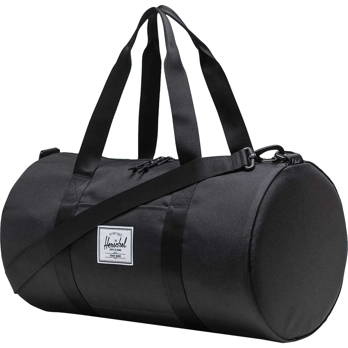 Herschel Classic Gym Bag in Recycled Polyester Transfer - Black - Left Angle