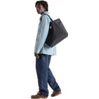 Herschel Classic Tote in Recycled Fabric Transfer - Black - Right Angle On Model