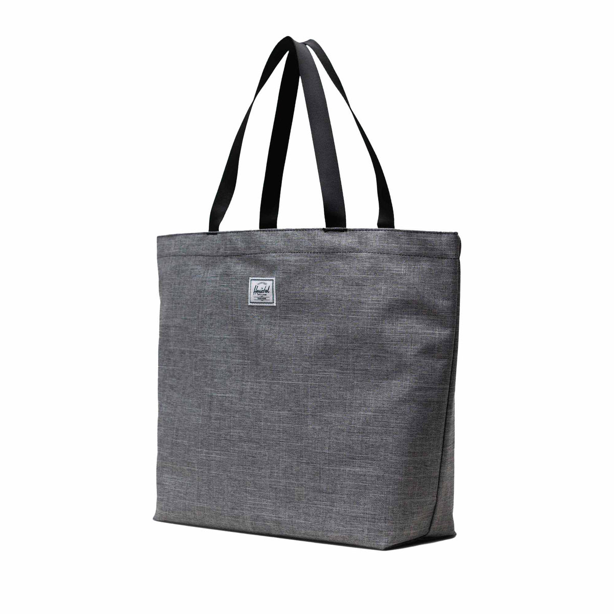Herschel Classic Tote in Recycled Fabric Transfer - Raven Crosshatch - Left Angle