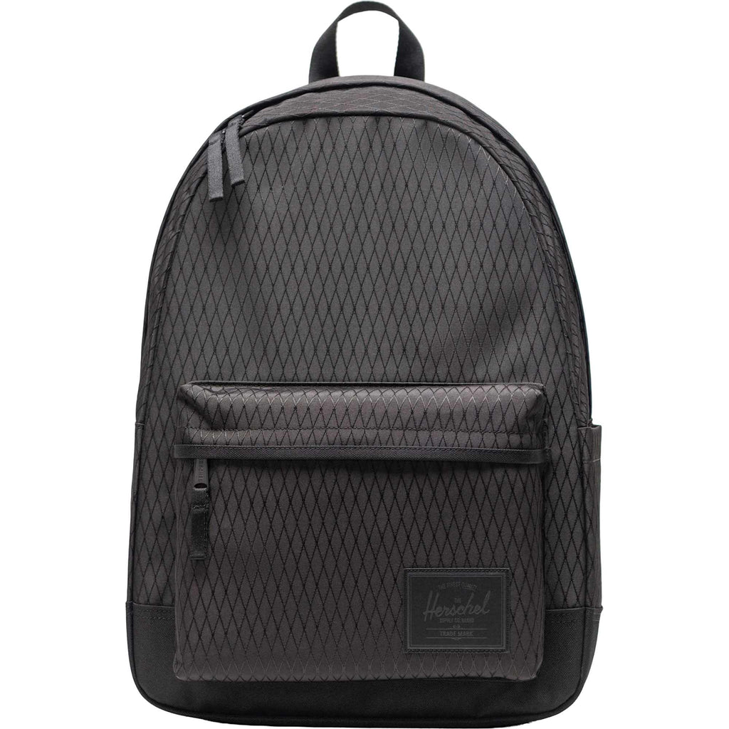 Herschel Classic XL Backpack in Recycled Polyester, 15 Inch Embroidery - Black Diamond - Front