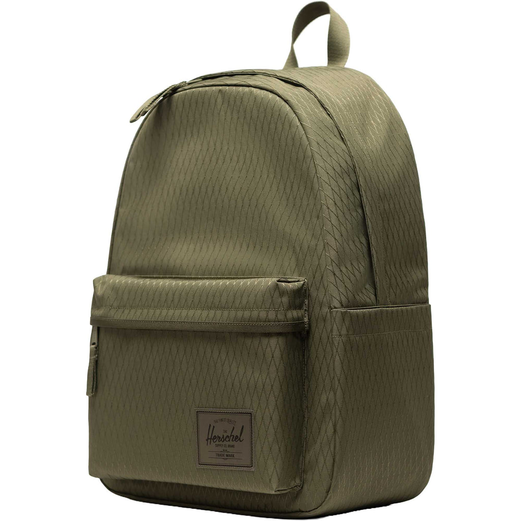 Herschel Classic XL Backpack in Recycled Polyester, 15 Inch Embroidery - Ivy Green Diamond - Photo