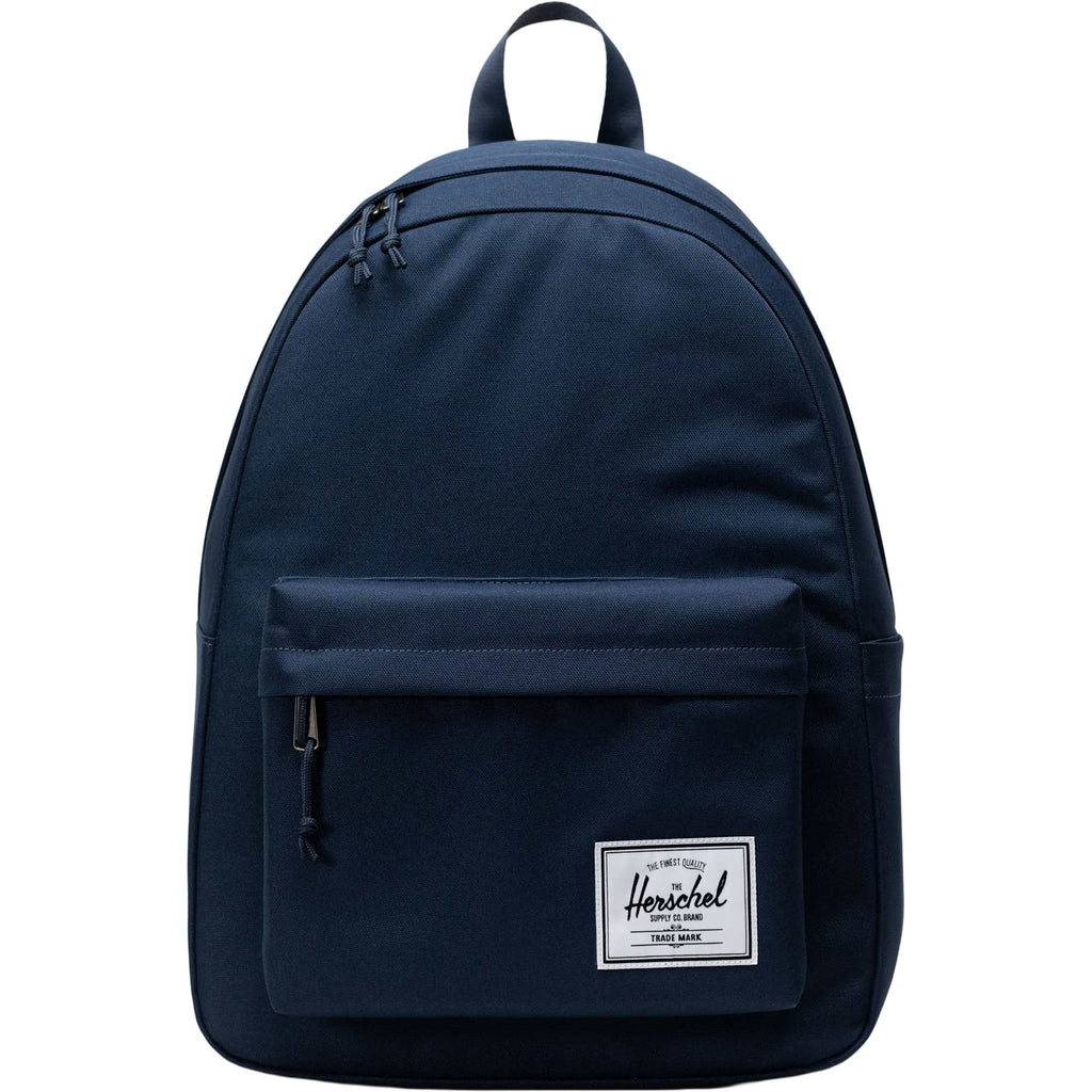 Herschel Classic XL Backpack in Recycled Polyester, 15 Inch Embroidery - Navy - Front 2