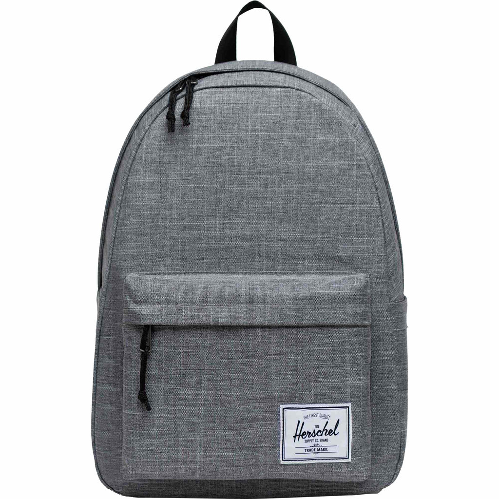 Herschel Classic XL Backpack in Recycled Polyester, 15 Inch Embroidery - Raven Crosshatch - Front 2