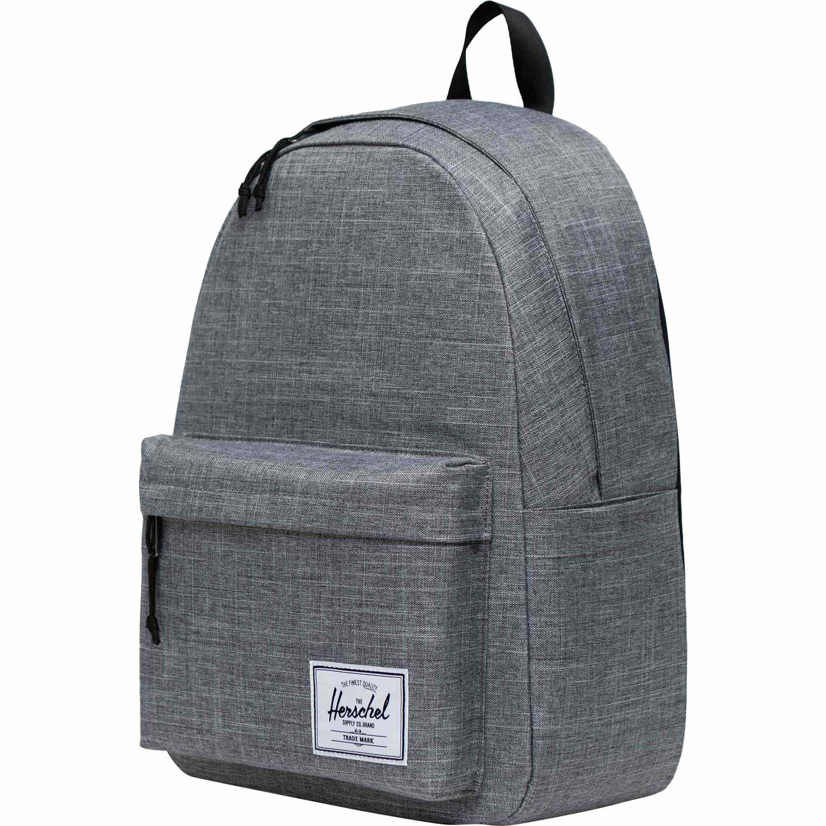 Herschel Classic XL Backpack in Recycled Polyester, 15 Inch Embroidery - Raven Crosshatch - Left Angle